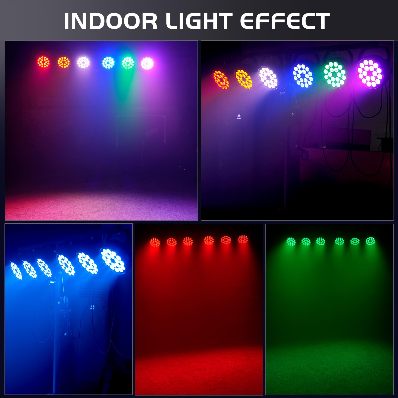 Amazon.com: LED Stage Lights,18x18 Watt RGBWAUV 6-in-1 LED Par