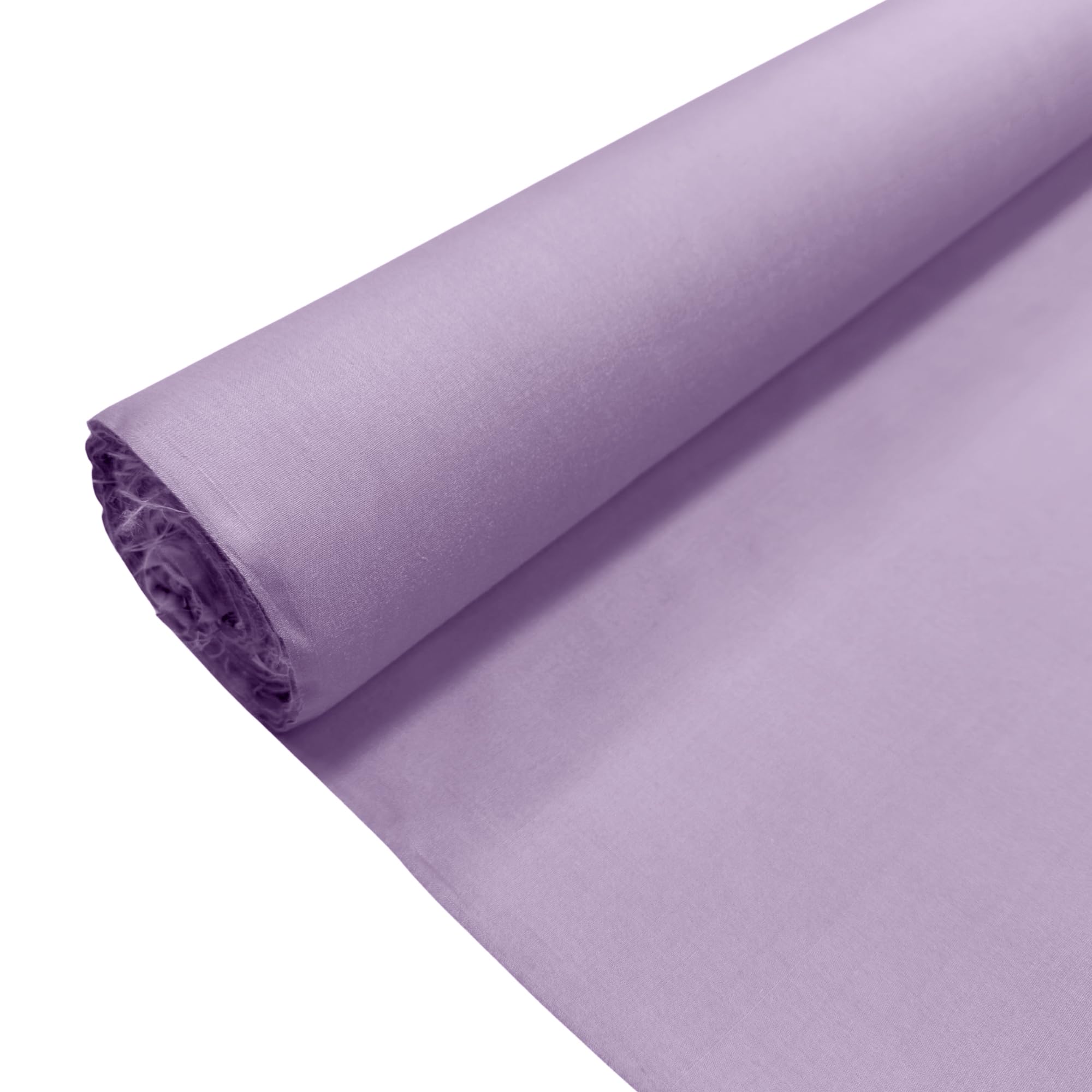 Thefabrictrade Lilac Plain Polycotton Fabric Dress Craft Poly Cotton Material | 5 Metre (500Cm X 112Cm) | Soft Poly Cotton For Sewing, Dressmaking, Crafts, Bunting & Lining