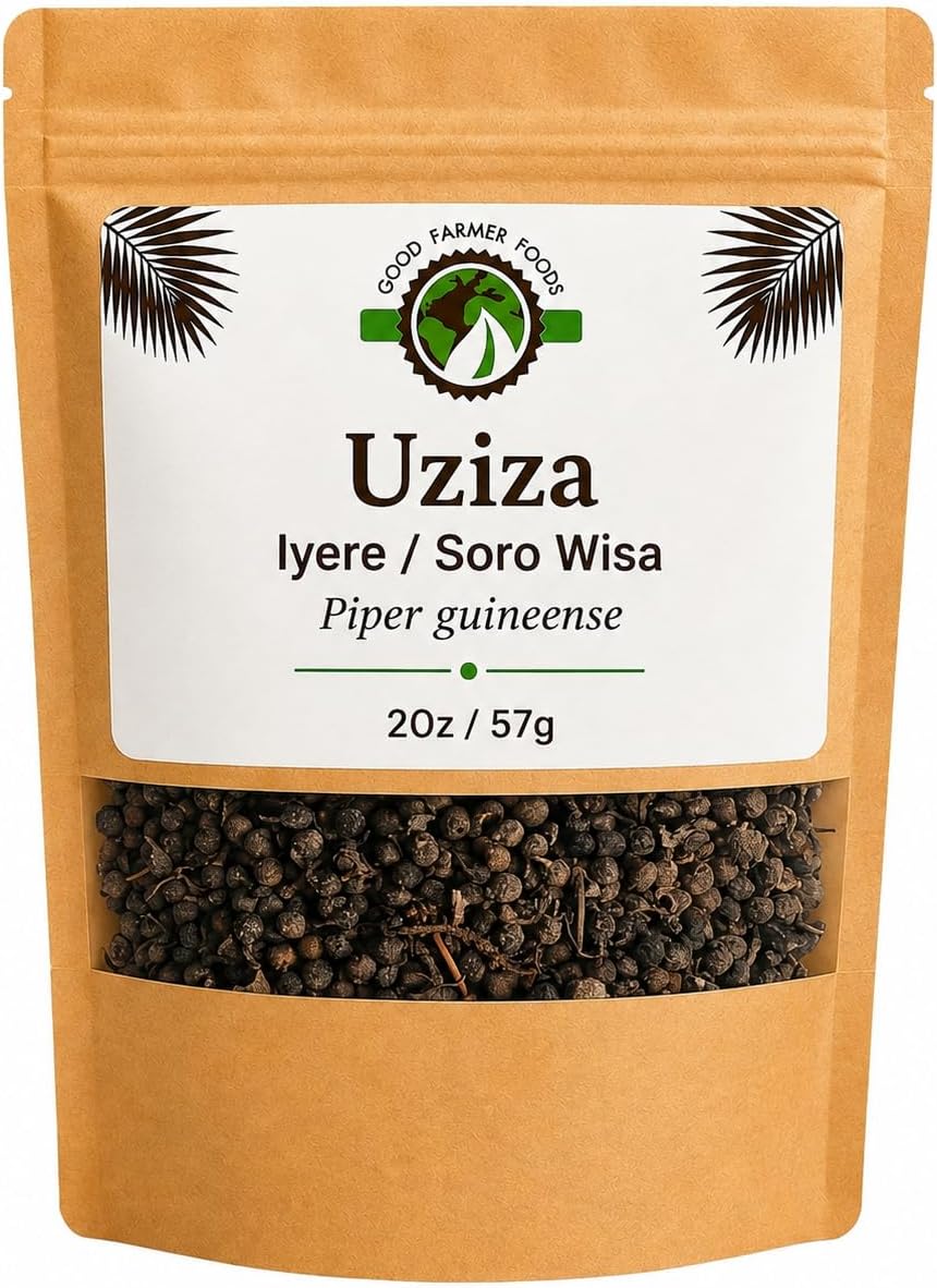 Good Farmer Foods Uziza Seeds | African Pepper Spice | Iyere/Soro Wisa | Piper guinneesse | Whole Uziza | 2 oz (57 g)
