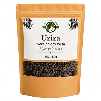 Good Farmer Foods Uziza Seeds | African Pepper Spice | Iyere/Soro Wisa | Piper guinneesse | Whole Uziza | 2 oz 57 g