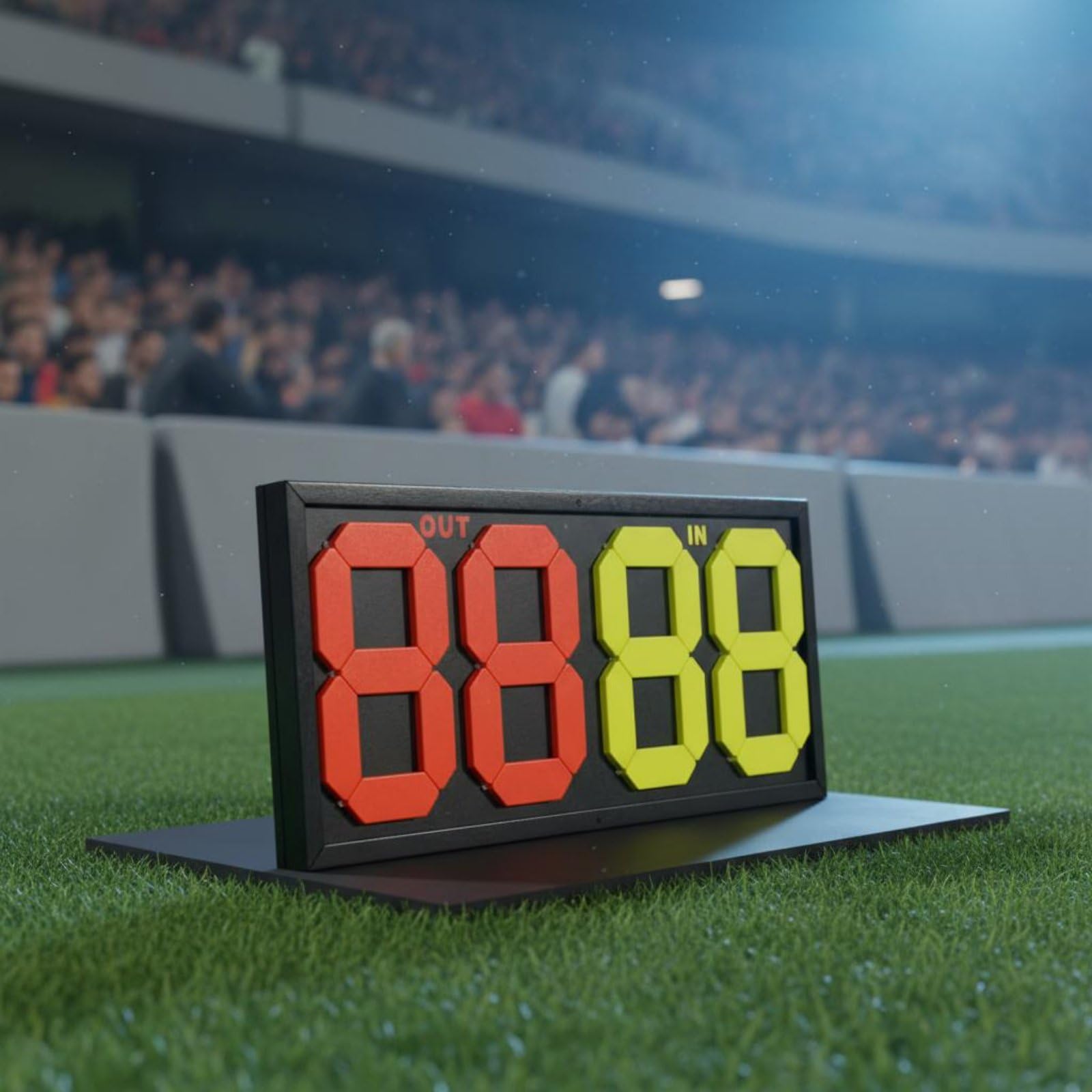 Tabellone Sostituzioni Calcio Portatile Tabella Sostituzioni Bifacciale Alta Luminosità Attrezzatura Sportiva per Allenatori, Tornei Scolastici