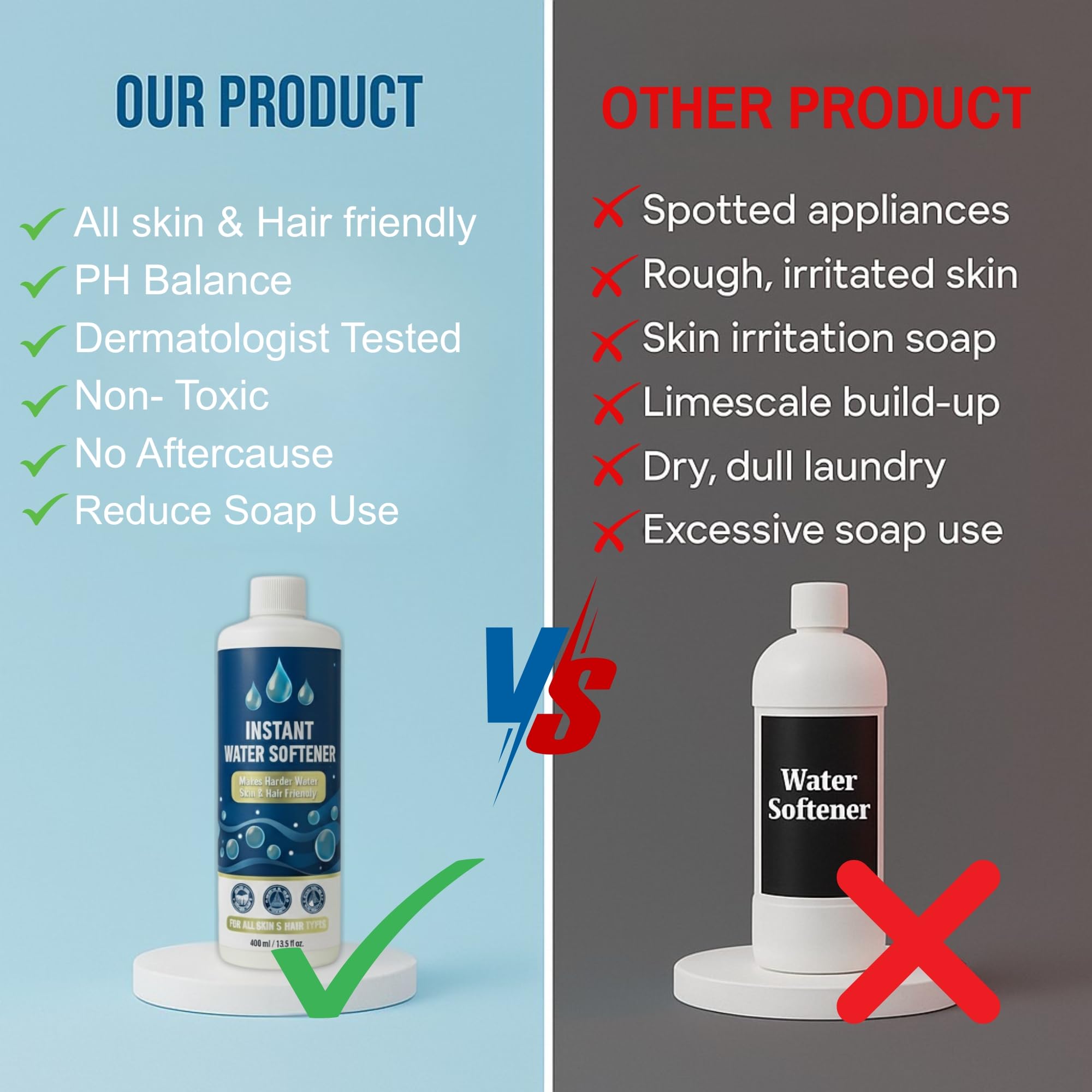Herbal Instant Water Softener | Makes Your Water Hair & Skin Friendly | Reduces Hair Fall & Skin Itching | Disables Hardness & Maintains pH Level | Non Toxic room Kitchen(Pack of 1) 3