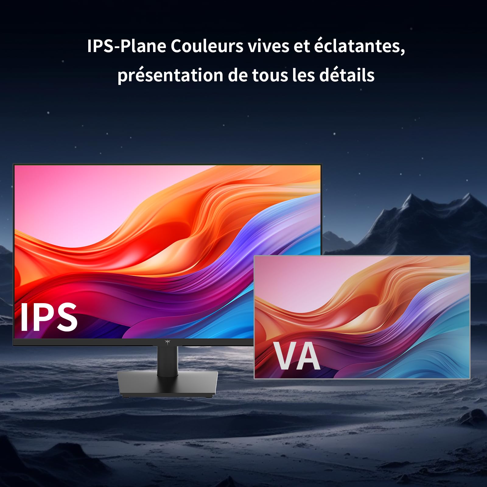 KTC Ecran PC 27 Pouces, QHD 2K 100Hz (OC 120Hz) Ecran Ordinateur - IPS Panel, écran Anti-lumière Bleue, 96% DCI-P3, 126% sRGB, VESA 75 * 75mm, Ecran PC pour Les Loisirs et Le Travail