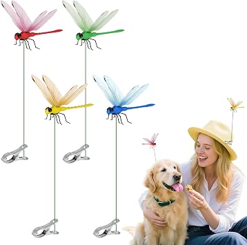 3D Dragonfly Clip Bug Repe Llent - Garden Decor Deer& Horse Fly Deter Rent for Indoor/Outdoor Garden Summer 4 Pack