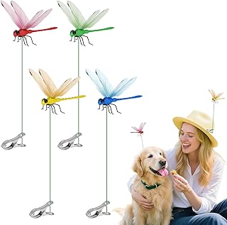 3D Dragonfly Clip Bug Repe Llent - Garden Decor Deer& Horse Fly Deter Rent for Indoor/Outdoor Garden Summer (4 Pack) (4)