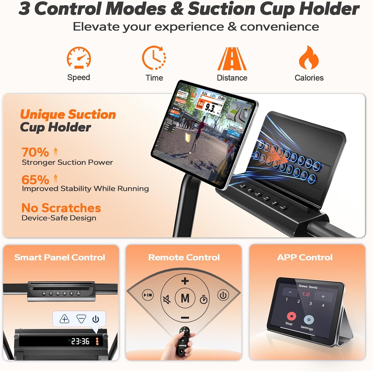 Walking Pad with Handle Bar Dual-Side Under Desk Treadmill for Home Small with Foot Massage 3.0HP Portable Treadmill Compact Treadmill with APP, Remote Control, LED Display, 350 lb Capacity image 6