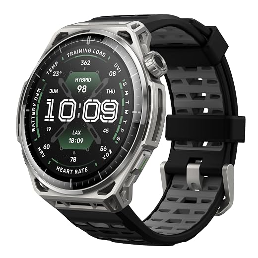 Amazfit Balance 3 GPS-Smartwatch, 48mm 1,5" AMOLED mit Saphirglas, Edelstahlgehäuse, NFC, 21 Tage Akkulaufzeit, Taschenlampe, 64GB, Offline-Karten, 10 ATM, 180+ Sportmodi & HYROX Fitness-Tracker