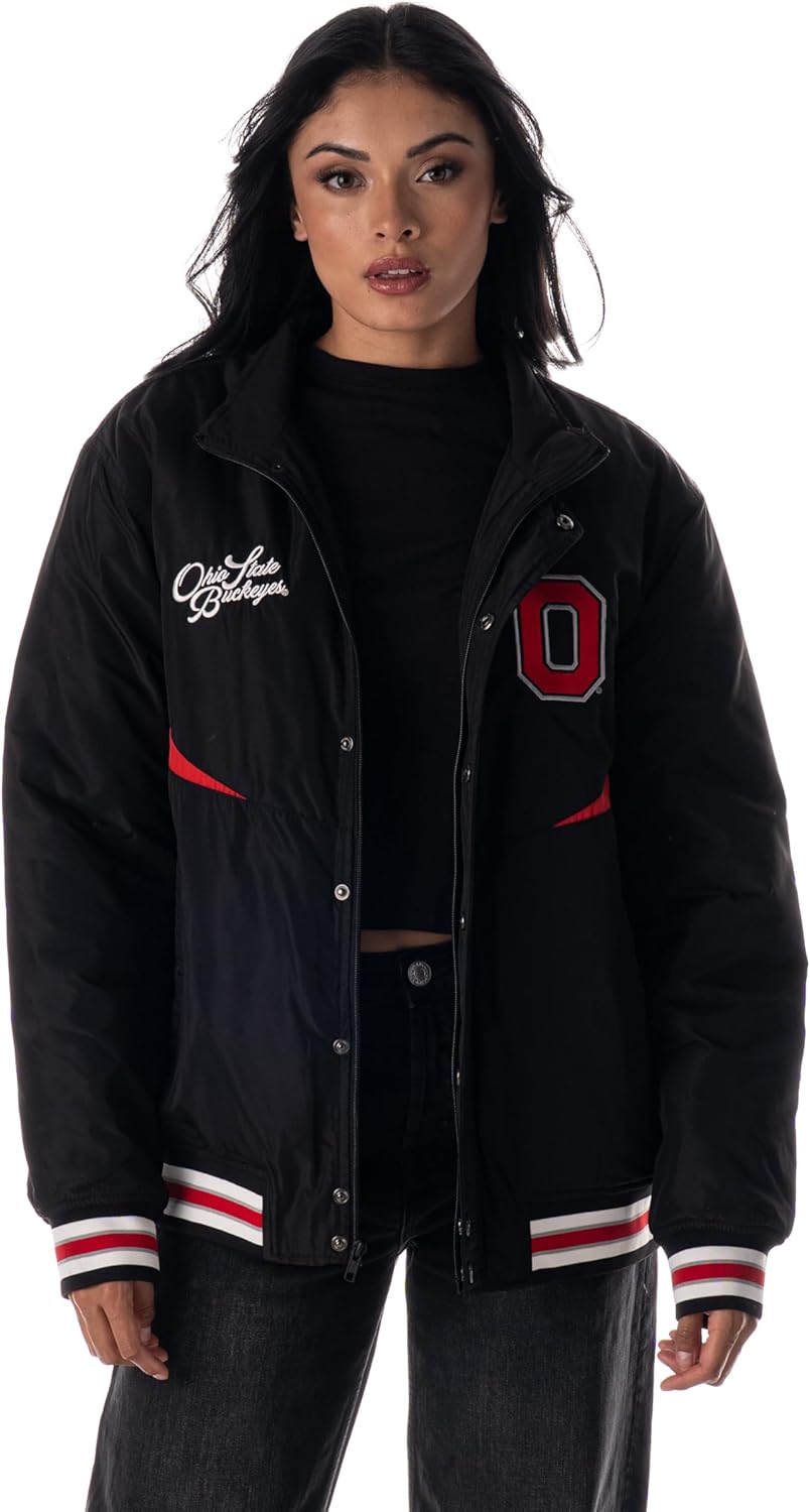 The Wild Collective Unisex Ohio State Nylon Zip Front Jacket