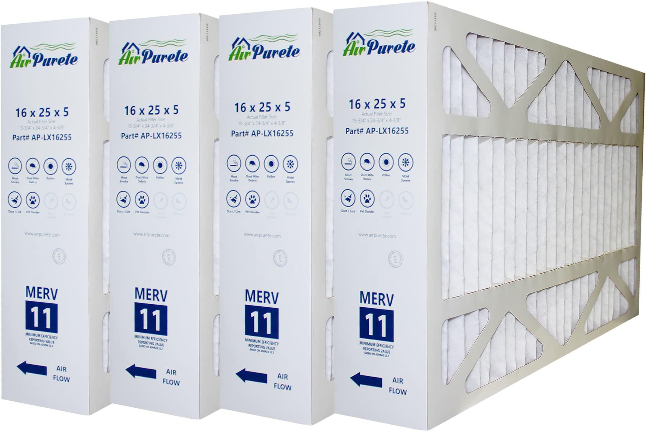 X6670 Lennox OEM Merv 11 Filter Media 16"X25"X5" Fits X6660 HCC1628 Genuine Lennox X6670 (2 X