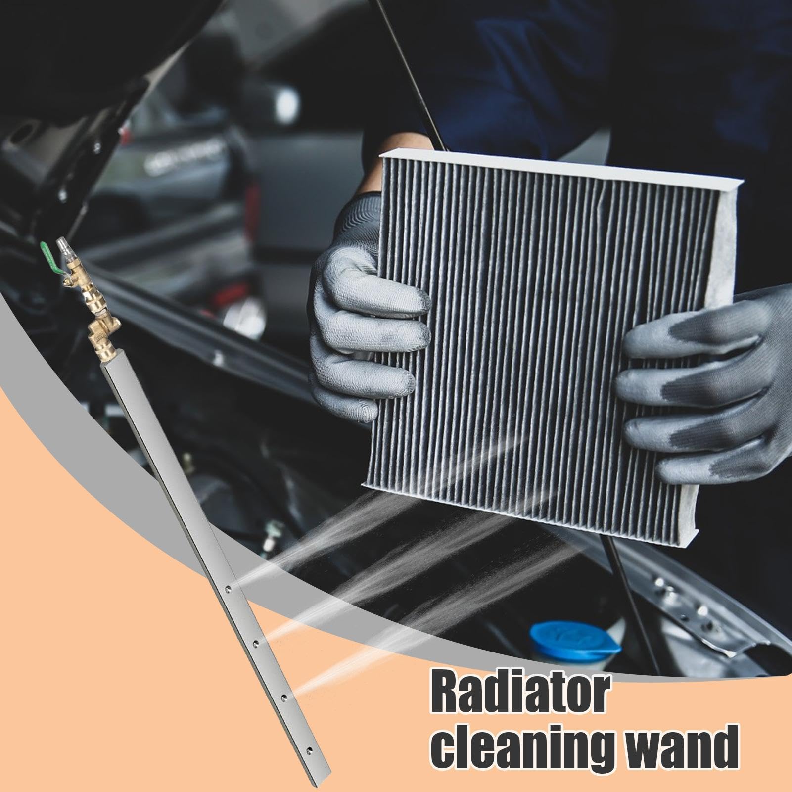 Herramientas Limpieza Coches Vara Lavado A Presión | Herramienta Limpieza Radiador Para Vehículos Condensadores Refrigeradores Electrodomésticos Inodoros Y Sistemas Enfriamiento
