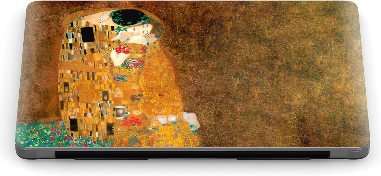 Mertak Hard Case Compatible with MacBook Pro 16 14 Air 15 13 inch M3 M2 M1 Mac 2024 2023 2022 2018 Print Lovers Cover Touch Bar Plastic Painting Gustav Klimt Laptop Clear The Kiss Protective