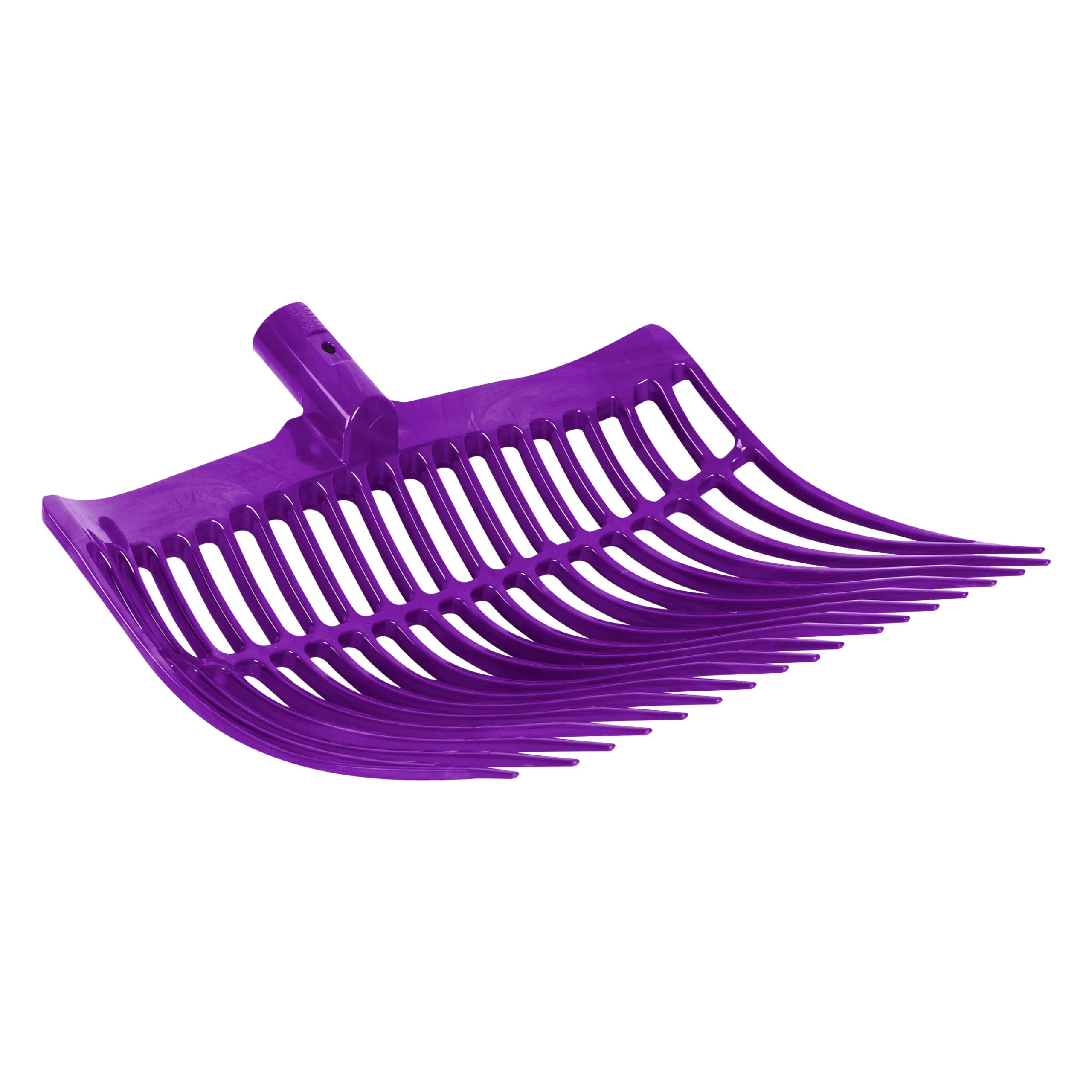 HORIZONT Forchetta Svedese, Viola, in plastica Resistente, Larghezza 40 cm, 18 Denti, forcone per Cavallo, Cortile e stalla, forchetta per Letame Senza Gambo, forchetta da Letame