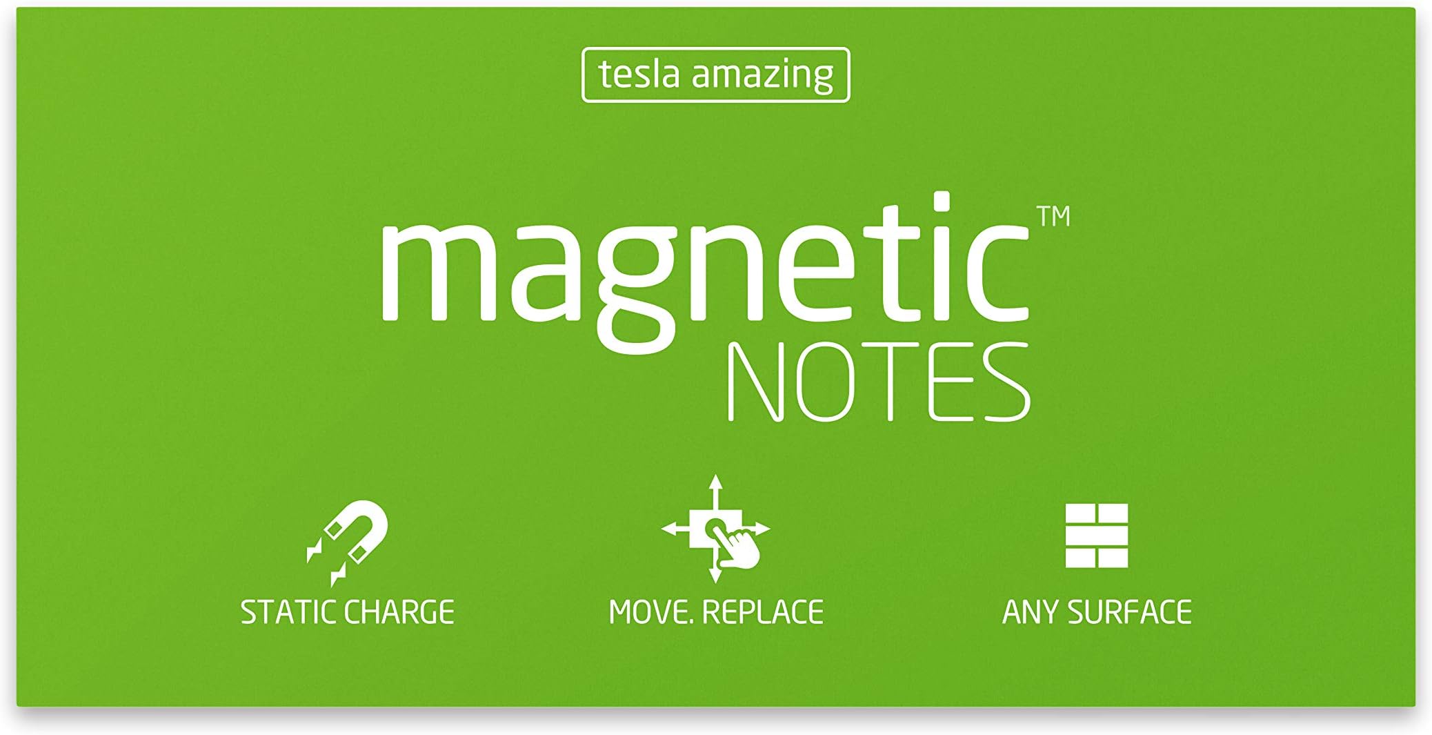 Tesla Amazing L Size Magnetic Notes - Green