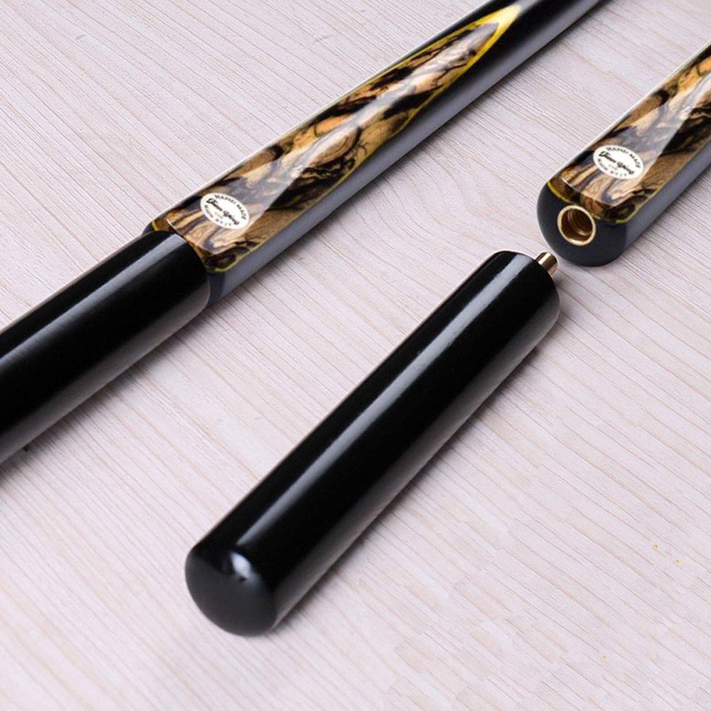 YRU Stecca da Biliardo 57" Handcraft 3/4 Snooker Stecca Frassino da 10mm Punta con Estensione Confezionata in Custodia con Cue