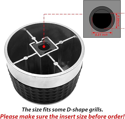 Miniatura 3 de Pomos de control de parrilla de gas, perillas de repuesto para quemador de gas, interruptor giratorio cromado con agarre antideslizante, pomos de