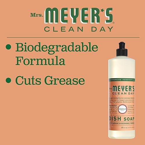 Miniatura 7 de Mrs. Meyer's Clean Day - Jabón para vajilla, geranio, 16 fl oz