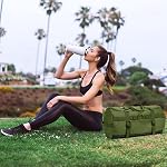 Lyweem Grand sac à bandoulière pour hommes avec compartiment de chaussures 60L Sac tactique sac à dos Duffel femmes Weekender sac de nuit pour les sacs de gym, Army Green