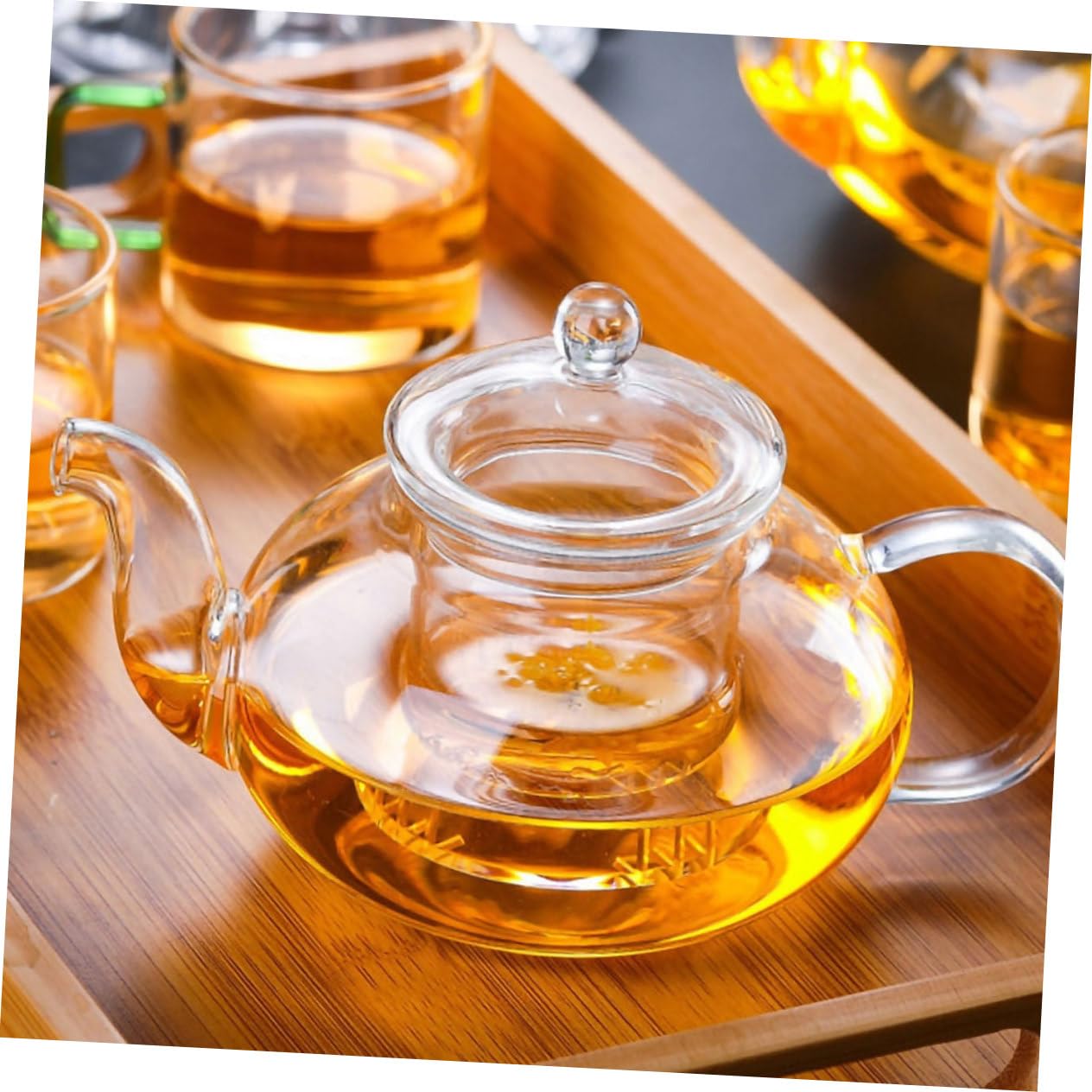 IMIKEYA 2pezzi Teiera Borosilicato Trasparente Con Filtro Riutilizzabile Per Tè Sfuso e Tisane Facile Da Pulire e Maneggiare Per Pausa Rilassante