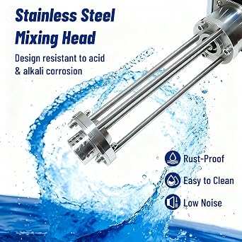 Homogenizer, 220V Laboratory High Speed Dispersing Homogenizer, 200-9000 RPM High Shear Mixer Emulsifying Machine Laboratory Disperser Emulsifier for Cosmetics Food Industry (Green)