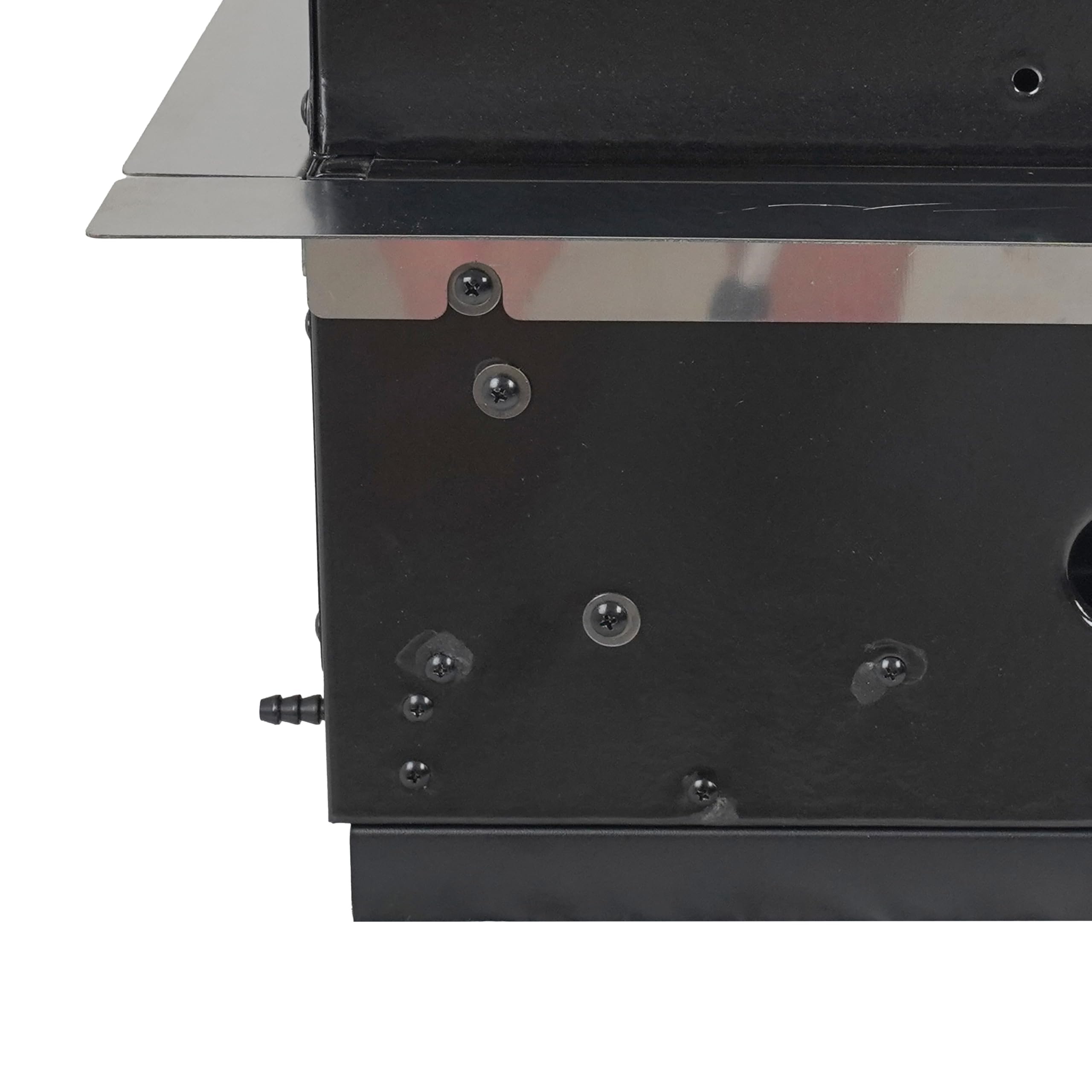 Barbecue da Incasso o Appoggio a Gas GPL 4 Fuochi 14 kW Grill in Acciaio Inox con Coperchio Griglie in Ghisa BBQ Built-in Professionale per Cucina Outdoor (Nero)