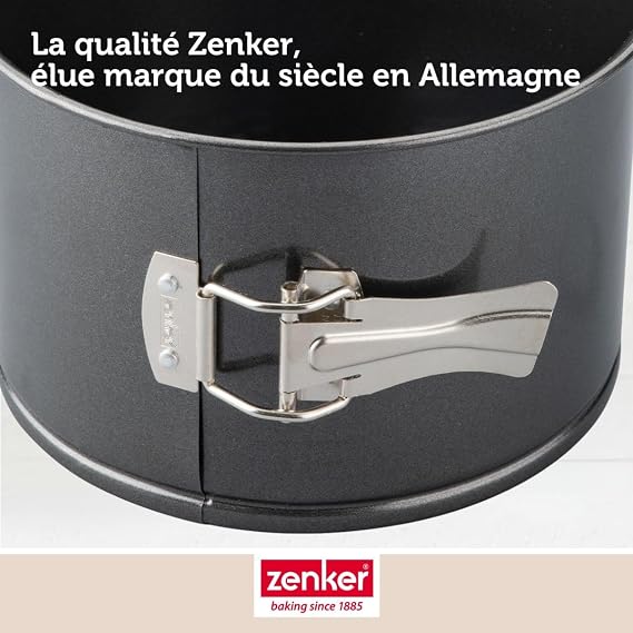 Zenker Springform Cake Tin Extra High - 18 cm Diameter - Black Metallic Sheet Steel with Non-Stick Coating - Ideal for High Cakes and Italian Panettone - Made in Germany