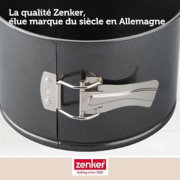 Zenker Springform Cake Tin Extra High - 18 cm Diameter - Black Metallic Sheet Steel with Non-Stick Coating - Ideal for High Cakes and Italian Panettone - Made in Germany