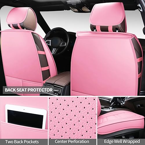 Miniatura 4 de SPEED TREND Fundas de asiento de automóvil, piel sintética de alta calidad para la máxima comodidad y protección, fácil instalación y ajuste