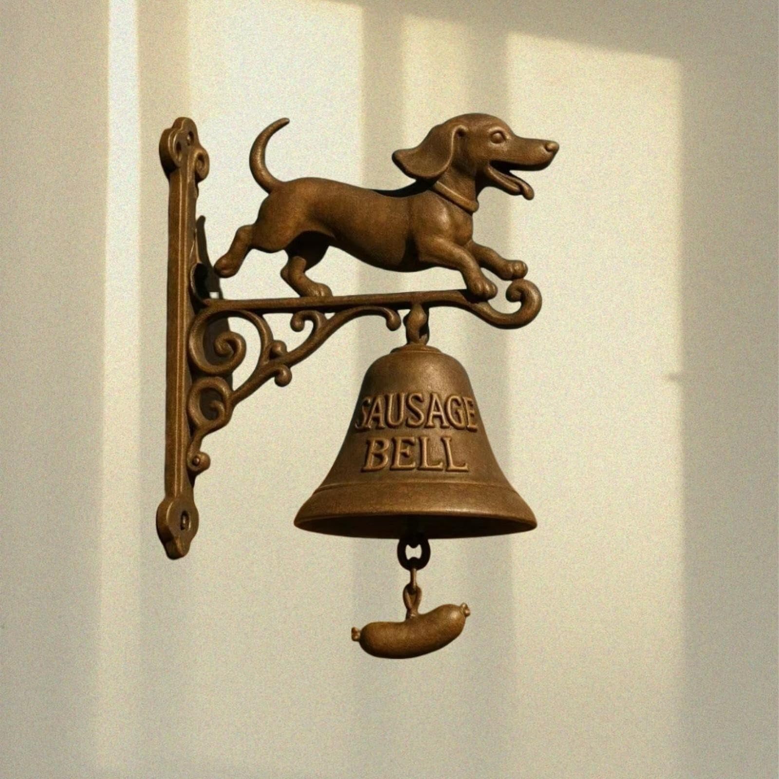 Vintage Rustic Welcome Dog Doorbell - French Bulldog Resin Bell for Garden, Porch, or Entryway | Animal Home Decor(A12)