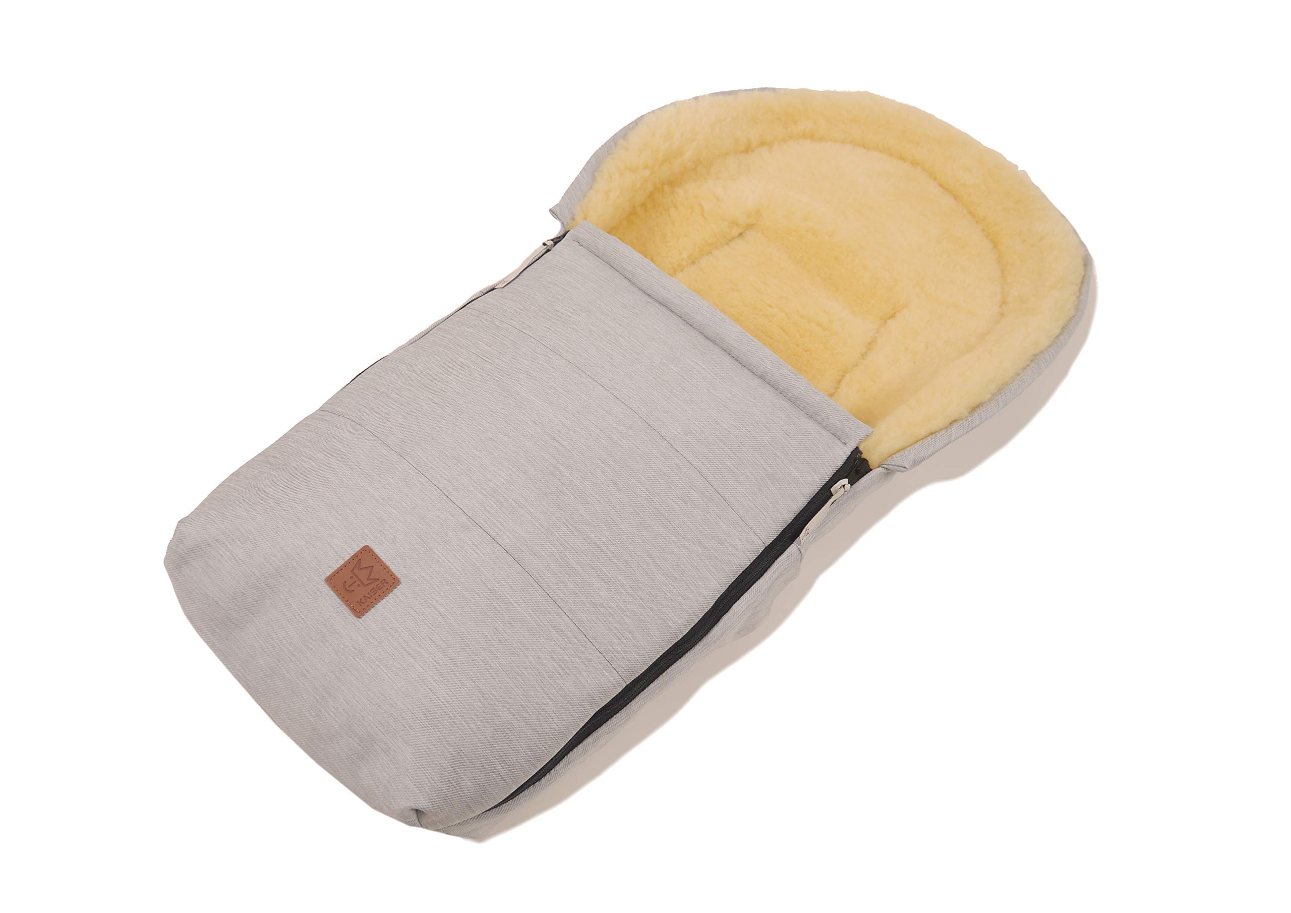 Kaiser 6534197 Babyschalen Fußsack Emma, denim light grey, grau
