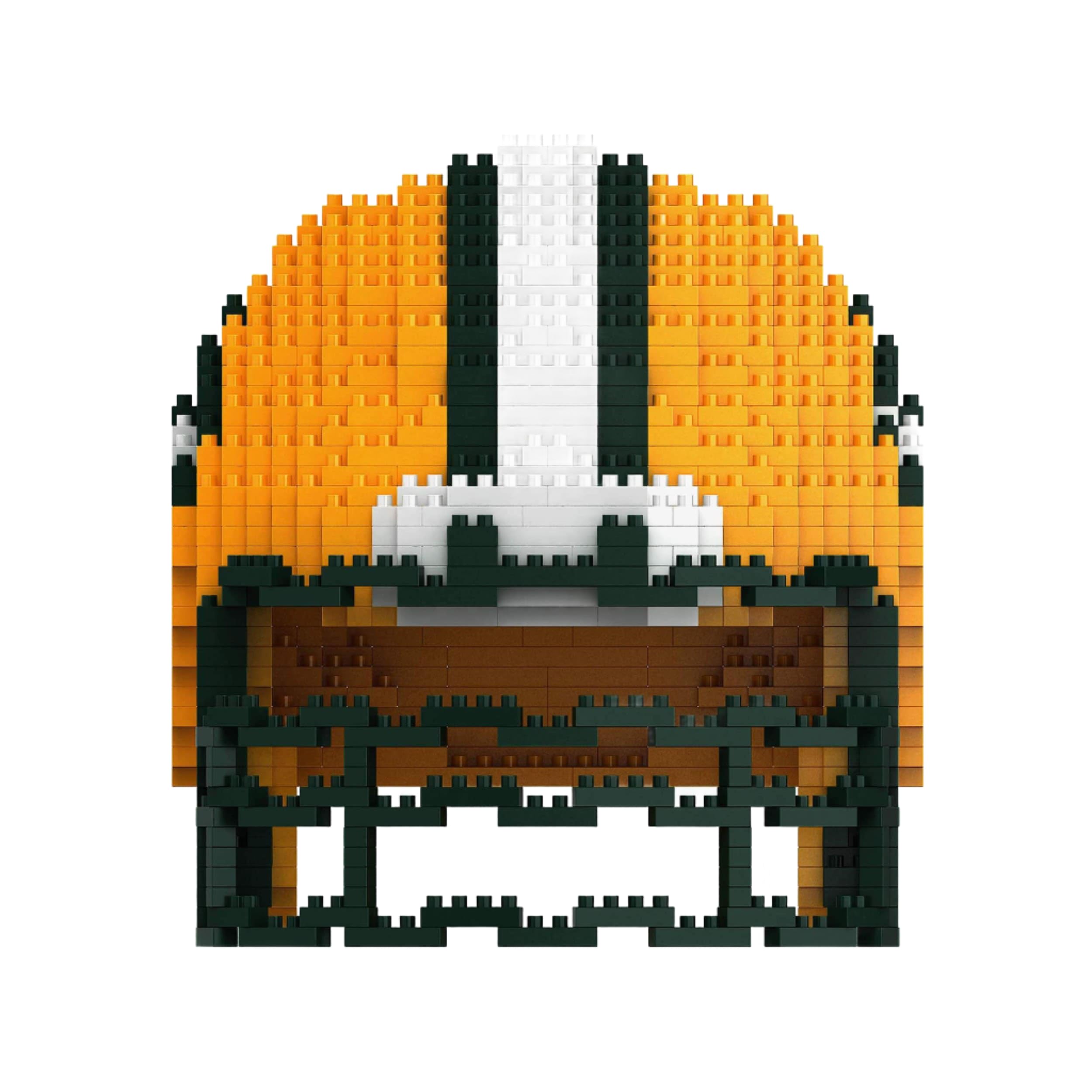 FOCO Offizielles Lizenzprodukt NFL Green Bay Packers BRXLZ-Steine 3D-Helm BAU-Set, PZNF3DRPHLMSF
