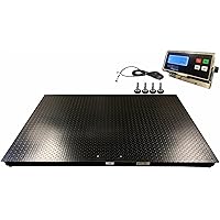 Vista 8 de SellEton Básculas de suelo, básculas precisas de palets con indicador digital de metal inteligente para envío de almacén y pesaje industrial