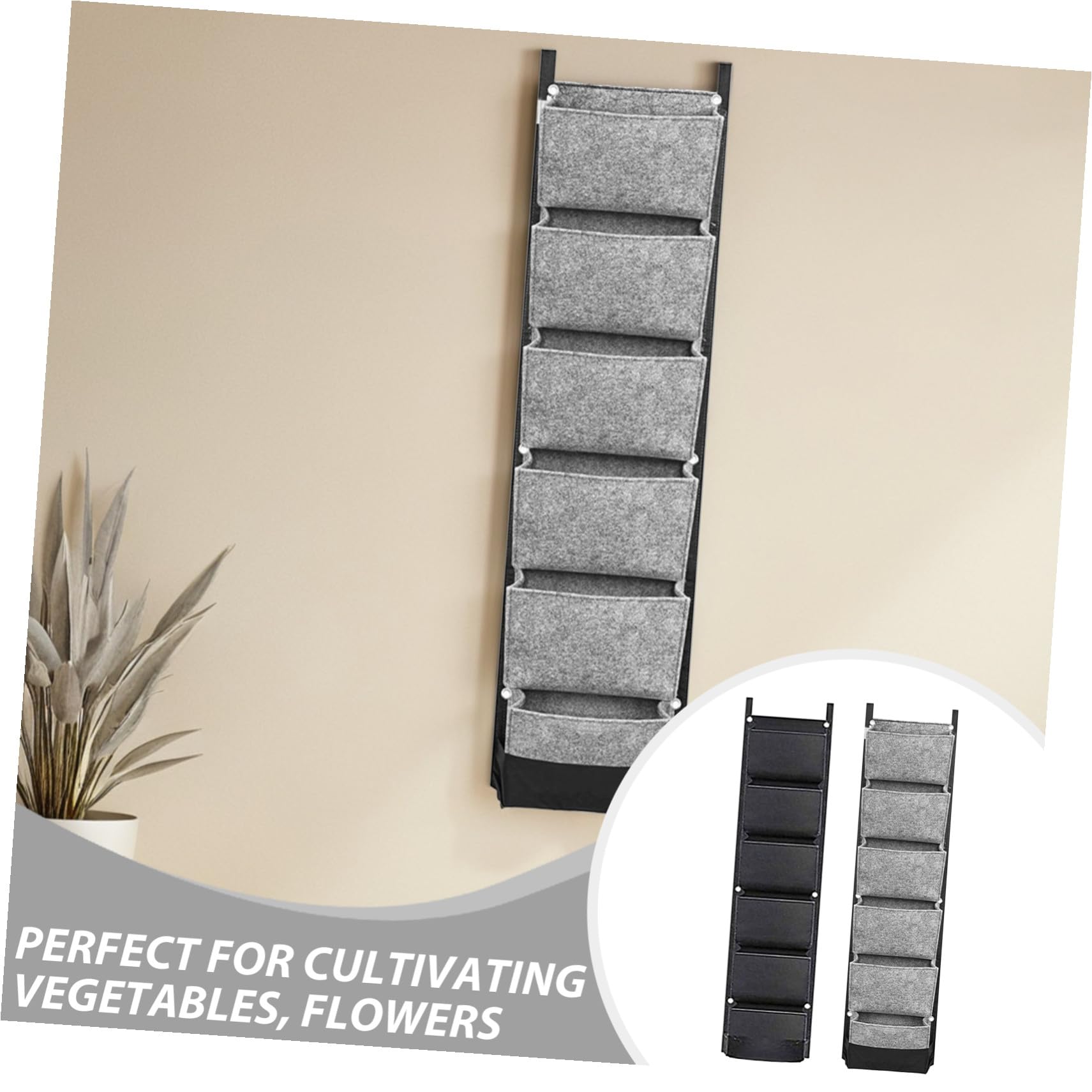 Sosoport 2stücke Pflanzsack Hängend aus Filz für Vertikale Wandaufhängung für Gemüse und Blumenanbau im Innen und Außenbereich und Atmungsaktiv