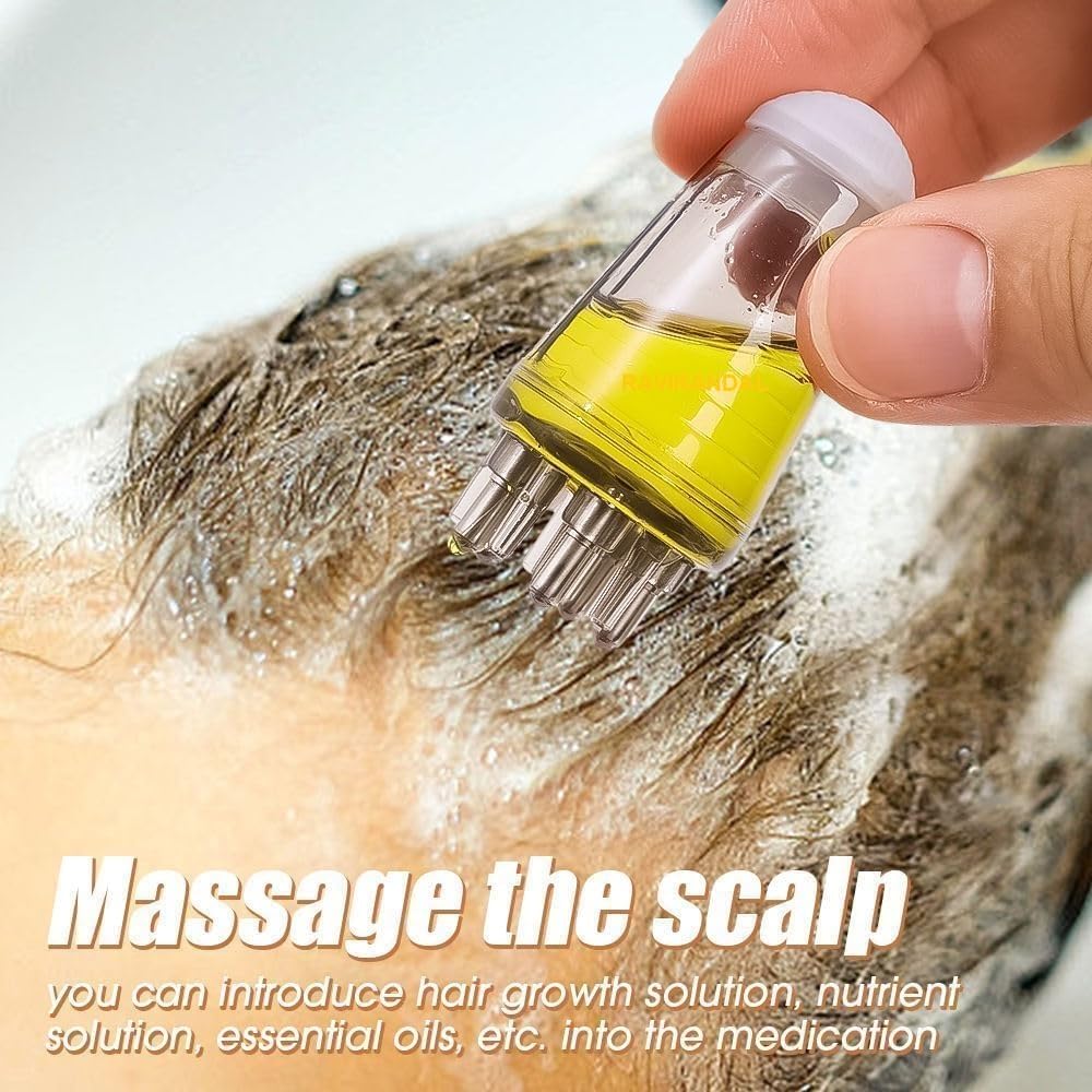 RAVIRANDAL Hair Oil Applicator Bottle Hair Root Oil Applicator Comb, Roller Ball Mini Portable Hair Oil Massage Comb For Scalp Hair Growth Suitable For Various Liquids 4