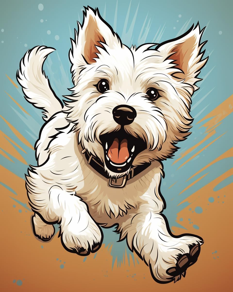 Stamped Cross Kits, TopNotch West Highland White Terrier Dog, Printed Cross Patterns