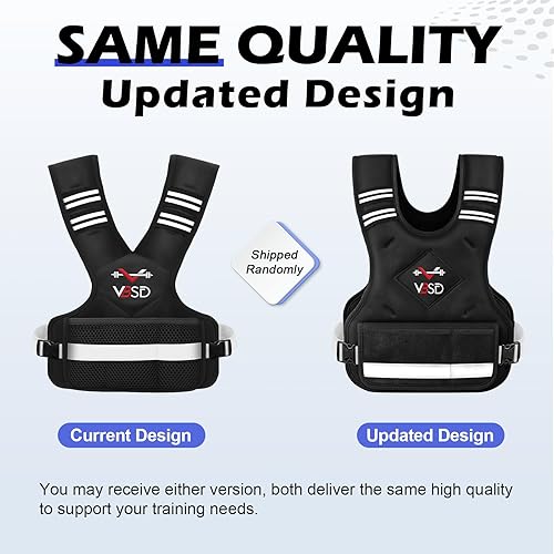 Miniatura 6 de VBSD Adjustable Weighted Vest for Women Men 4-10lb11-20lb20-32lb Vest with 6 Ironsand Weights Body Weight Vest with Reflective Strip for Running