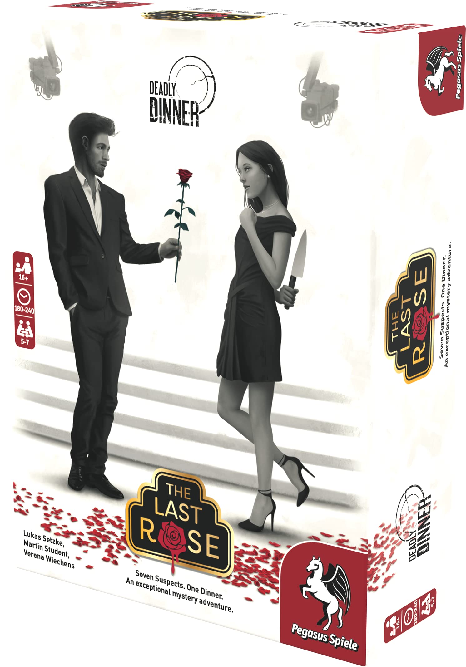 Pegasus Spiele 19011E - Deadly Dinner – The Last Rose - Murder Mystery at Home for 5 to 7 Players - Krimidinner auf englisch für 5 bis 7 Spieler - English Crime Solving Game