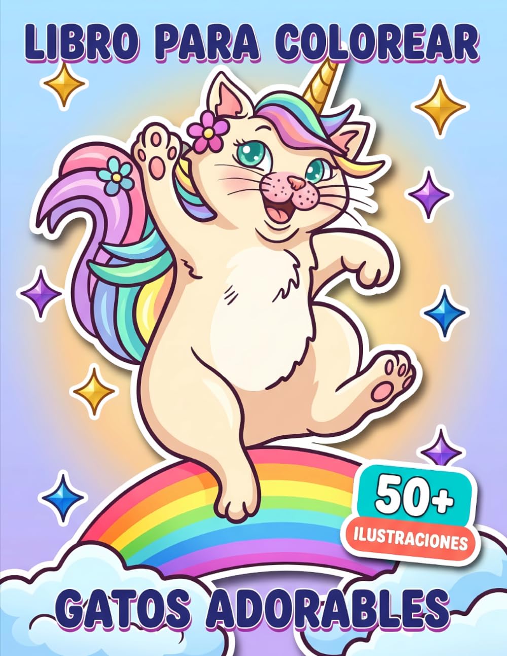 Gatos Adorables: Libro Para Colorear: Más De 50 Dibujos Dulces Y Simpáticos Para Niños Y Adolescentes Que Disfrutan Actividades Artísticas Tranquilas