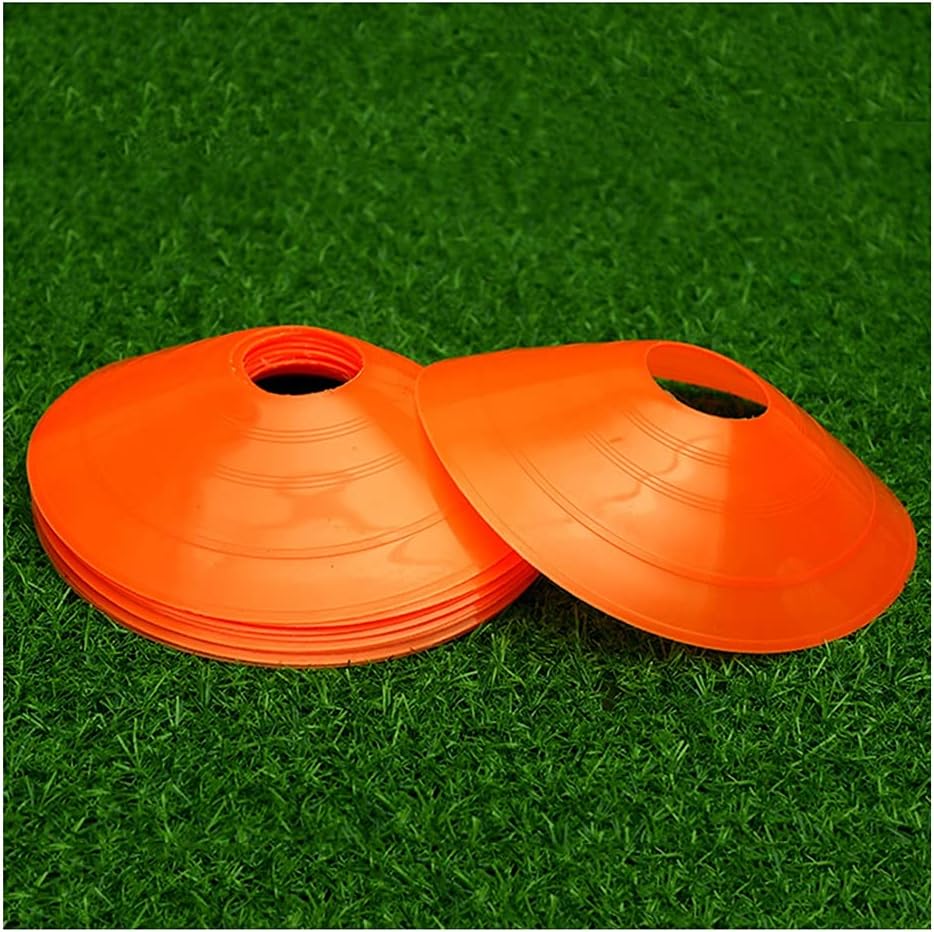 Agility Training Cone Disc Cone (Pack of 10) Children's Indoor and Outdoor Training Agility Cones,Suitable for Football,Basketball,Sensory Integration Training (Color : Red, Size : 19x5cm)
