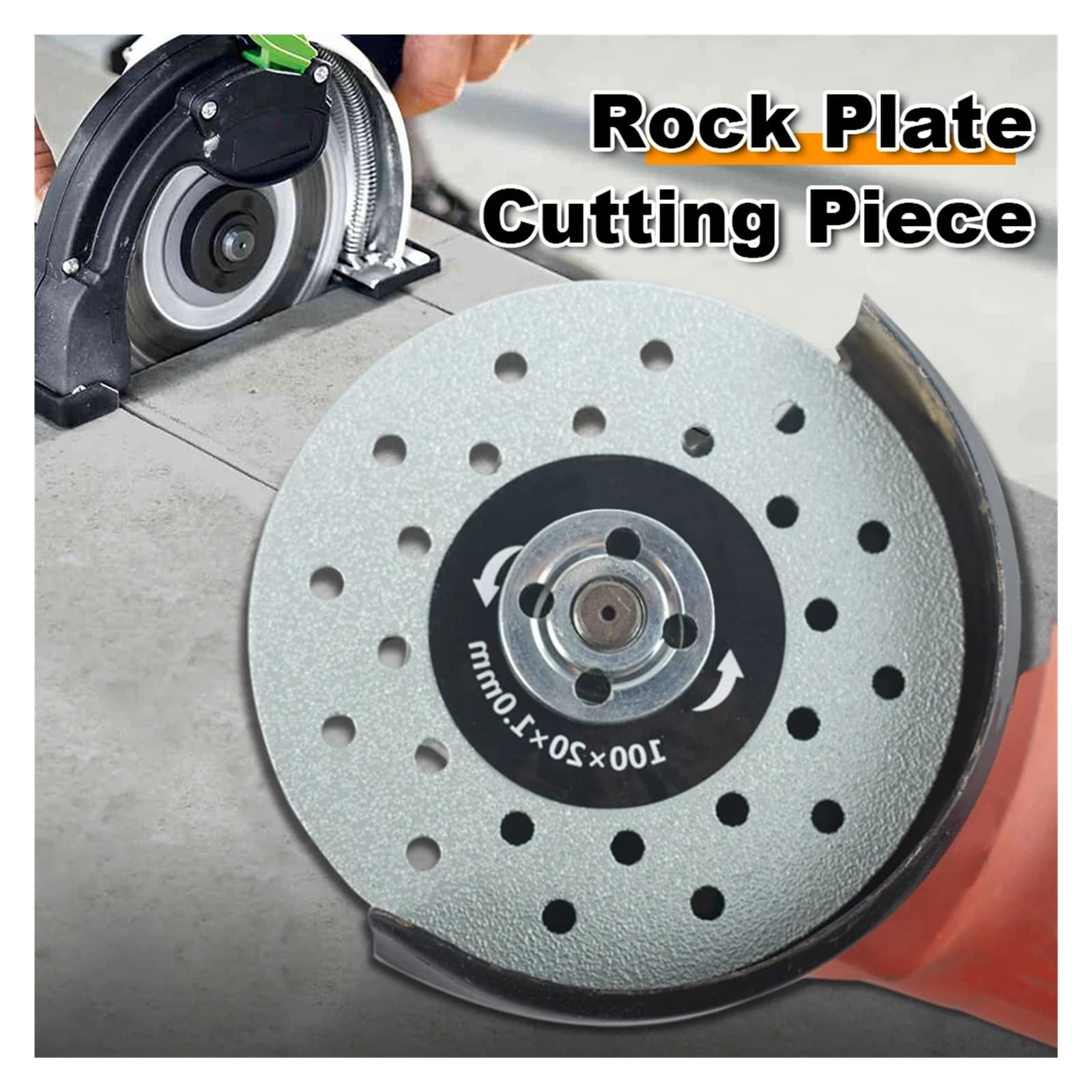 Disco de amolado para losas de roca Discos de corte diamante con múltiples orificios 100x25 mm 4 piezas for piedra porcelana cerámica