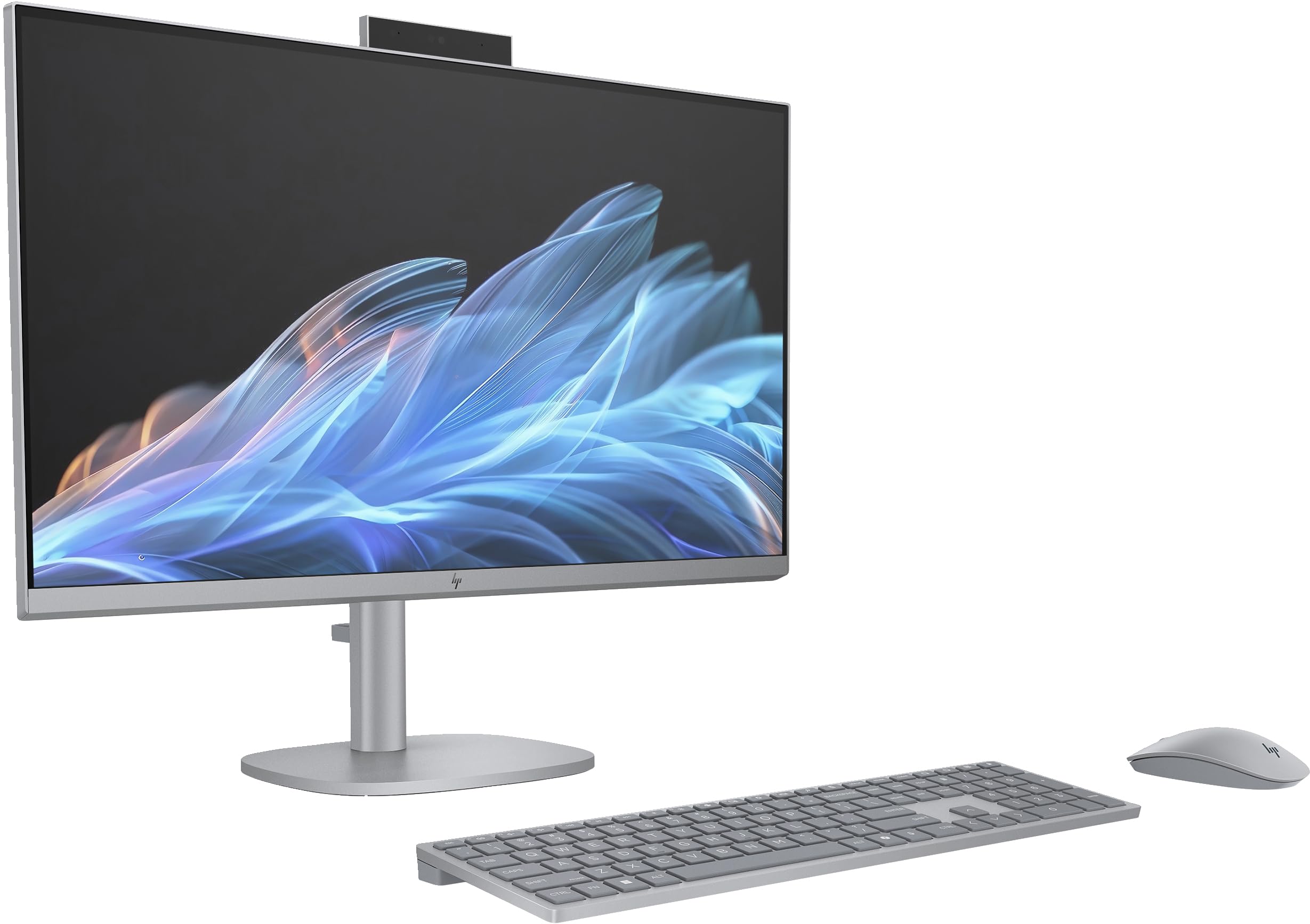 HP OmniStudio X 27-cs0273ng komputer All-in-One KI PC, 27-calowy antyodblaskowy wyświetlacz FHD, Intel Core Ultra 7 155H, 16 GB DDR5-SDRAM, 1 TB SSD, Intel Arc Graphics, Windows 11 Home, klawiatura