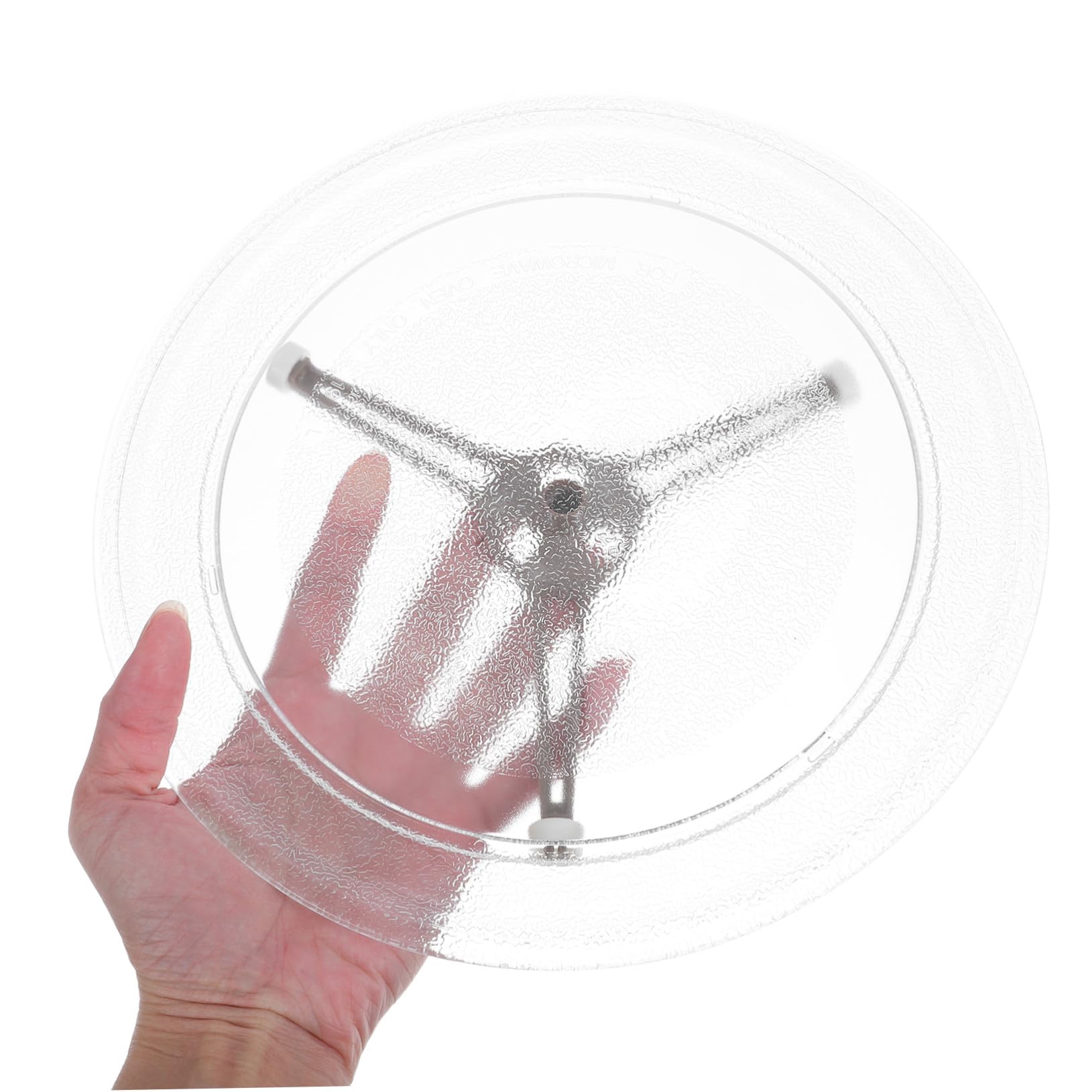 Soporte para Microondas con Plato Giratorio de Vidrio Resistente y Anillo Rodante Repuesto para Plato Giratorio para Cocinas Domésticas Rotación Silenciosa y Fácil Limpieza