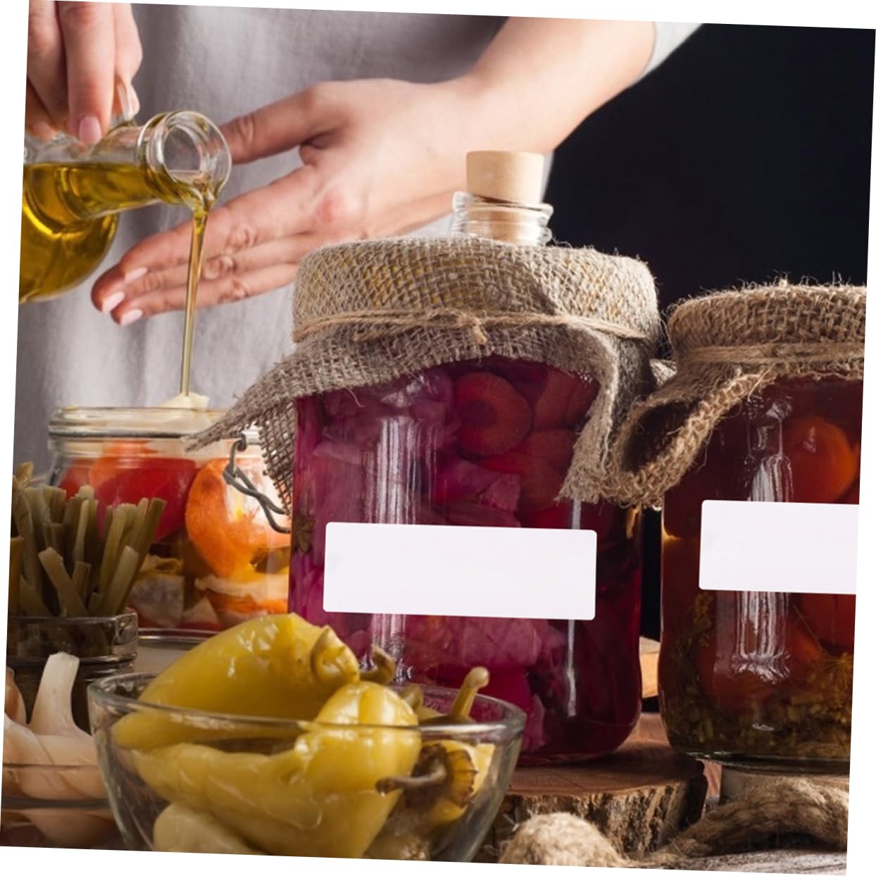 2rotoli Etichette Alimentari Rimovibili Per Contenitori Stickers Per Congelatore e Barattoli Facili Da Applicare e Scrivere Resistenti e Impermeabili Per Conservazione e