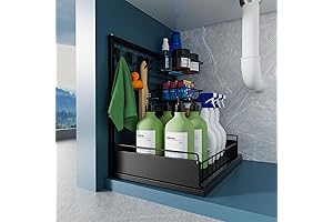 Under Sink Organizer with Sliding Drawers