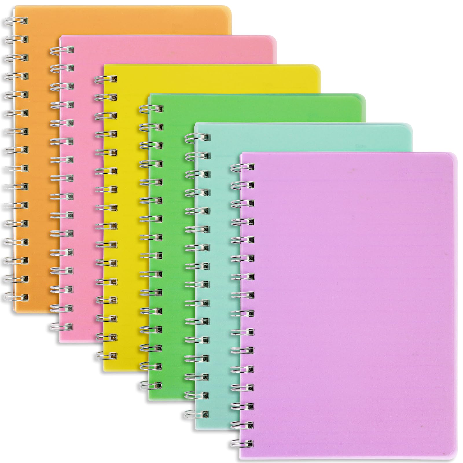 EOOUT Spiral Notebooks 6 Pack 6 Oxford Colors - Perfect for School, Office, Business, and Professional Use. Ideal for Assignments and Projects. Durable and Versatile Notebook Set(A5)