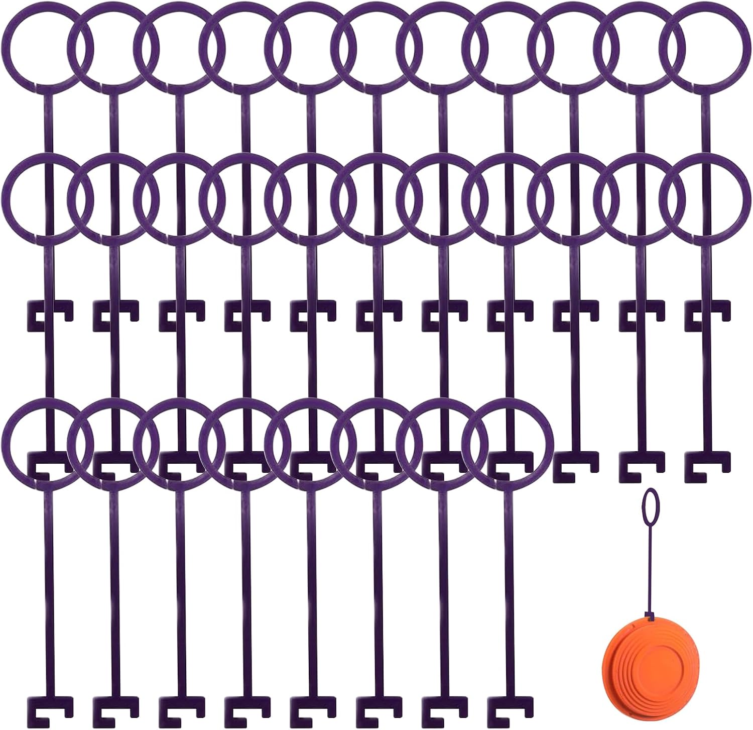 Purple Pigeon Hooks 30PCS Clay Pigeon Hooks Abs Hanging Clay Target Holder for Practice Work