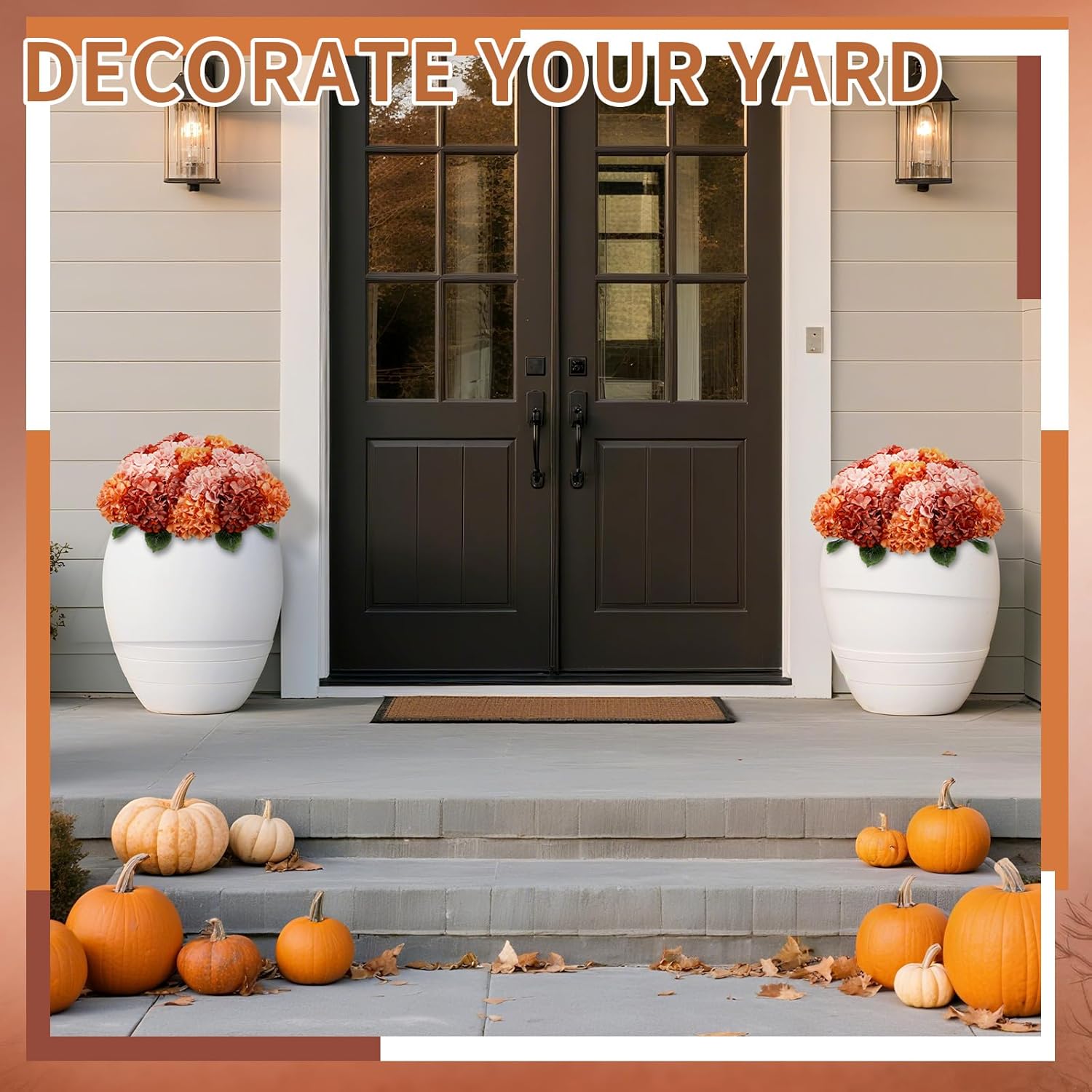 9 Pcs Vintage Hydrangea Artificial Flowers Gifts 23.6" Faux Silk Hydrangeas Flower with Stem Fake Hydrangeas Bouquet Floral for Farmhouse Home Wedding Table Centerpiece - Image 8