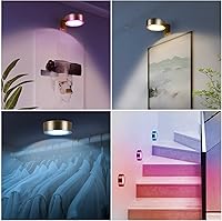 Vista 8 de Paquete de 2 luces inalámbricas para cuadros de pared, luz para cuadros recargable que funciona con pilas con control remoto, luz regulable