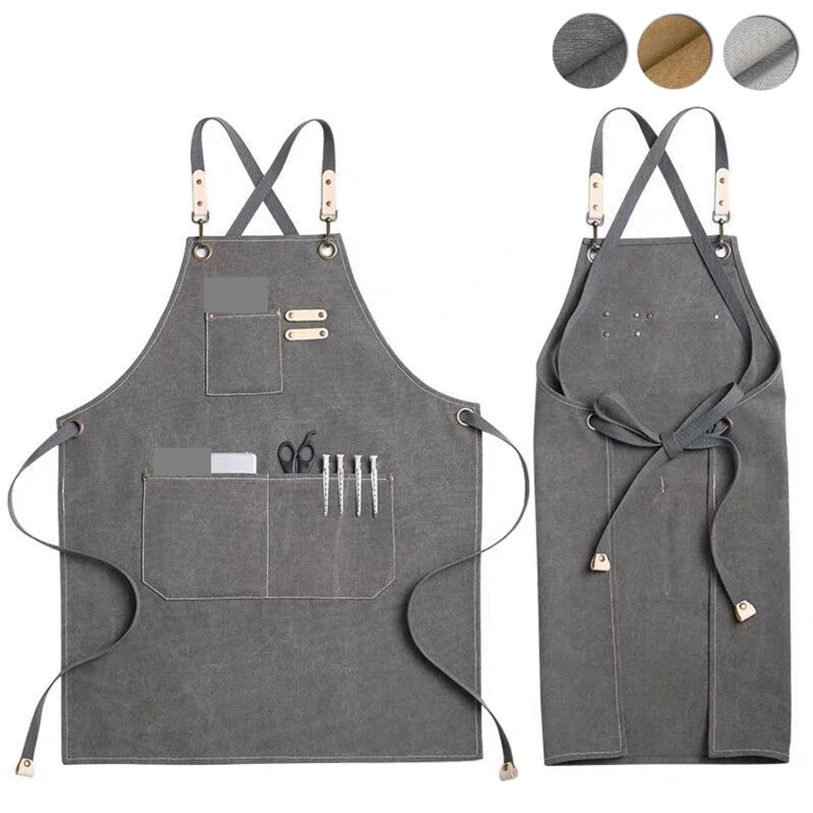 Tablier en toile cirée robuste avec croix arrière réglable Pour Bricolage