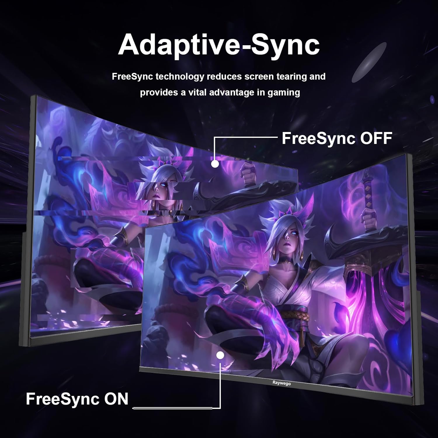 Frameless 1800R 27 inch Curved Monitor 1080p,4000:1 Contrast Ratio,99% sRGB 75Hz Computer Monitor with FreeSync & Eye-Care,Tilt Adjustable for Home Office,VESA Mountable(HDMI Cable Included) 27 inch 27'' Curved-1K-75hz black image 5 of 9 B0DQL3VC19