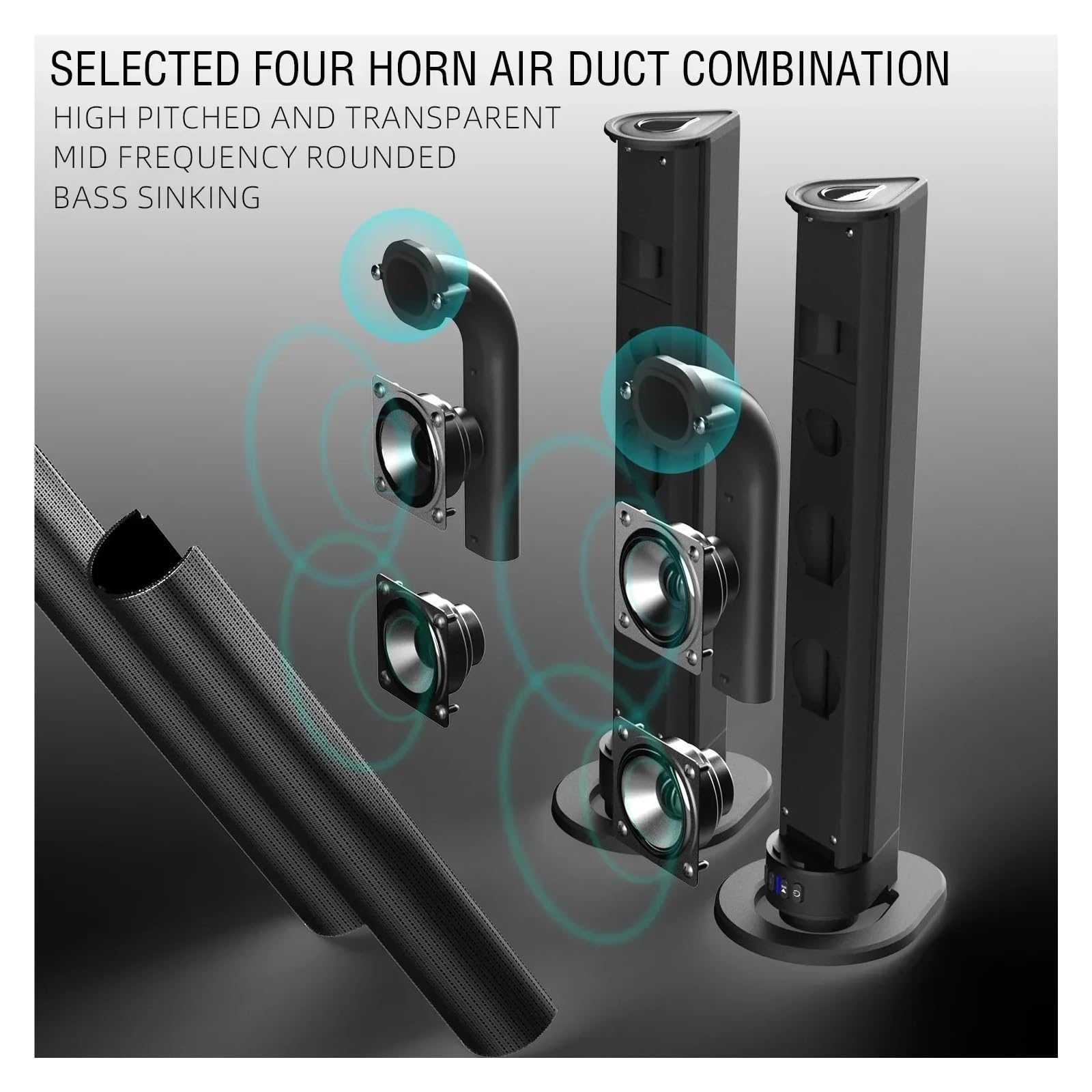 Barra De Sonido con Altavoces Bluetooth For TV Y Cine En Casa Desmontable Radio FM Conectividad VersáTil